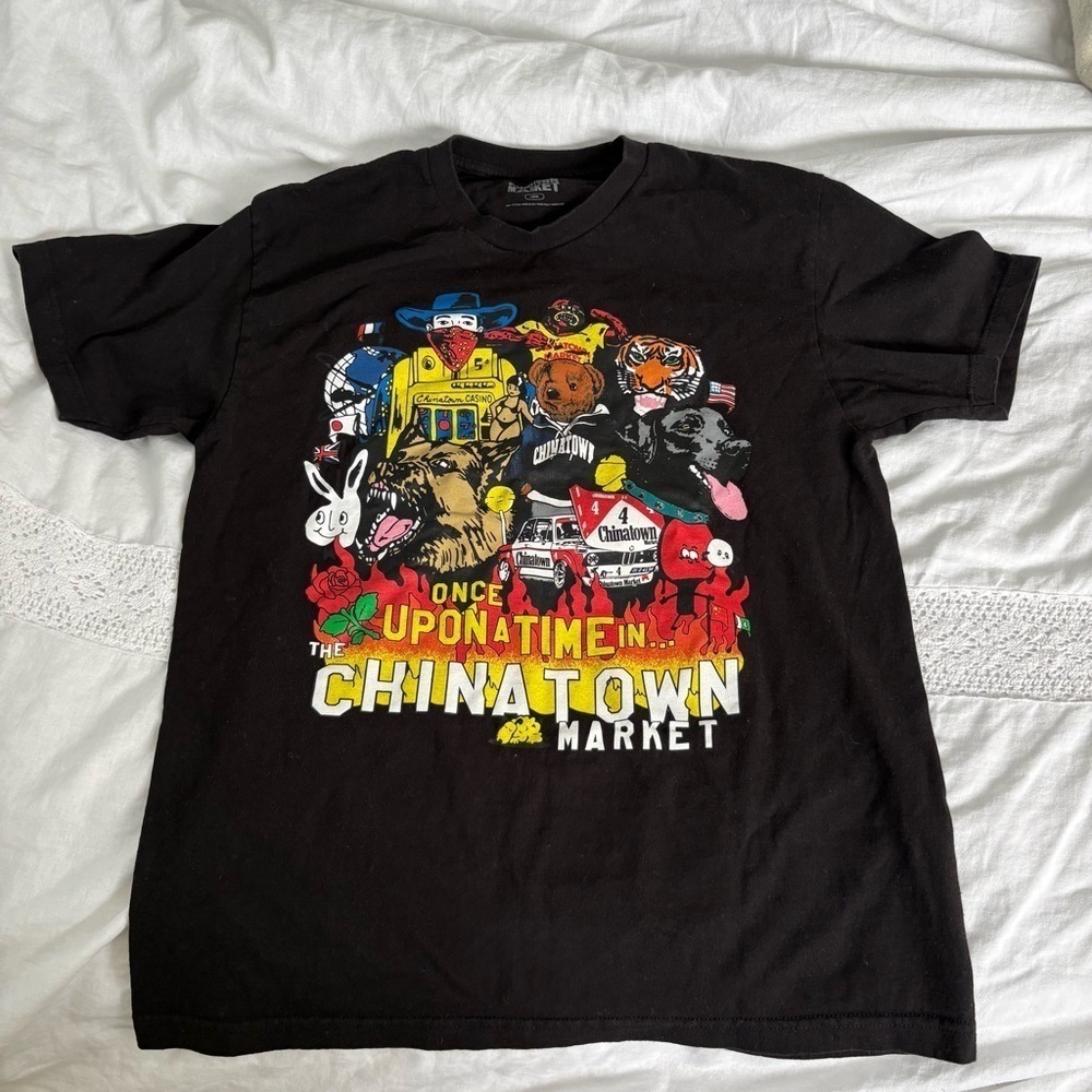 Chinatown Market Once Upon A Time  LARGE T-Shirt Black graphic